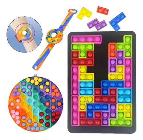 Tetris Jigsaw Puzzle Toys Pop Push It, Juguetes Para Aliviar