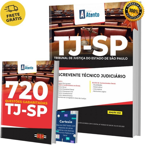 Imagem 1 de 6 de Kit Apostila Concurso Tj Sp Escrevente + Questões