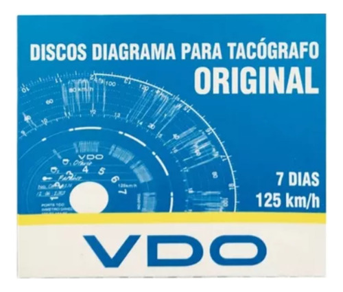Disco De Tacógrafo Semanal 125x7 Cx Com 10 Jogos