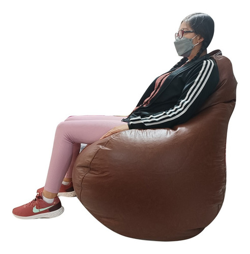 Sillón Puff Pera Premium Confortable Chocolate Color Capuchino