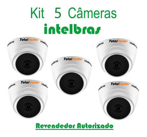 Kit 5 Câmeras Hdcvi Lite Intelbras Vhl 1120d 720px Ir 20mts