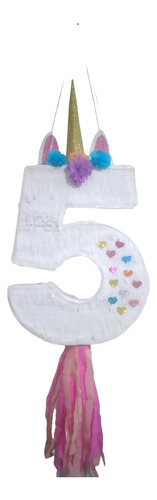 Piñata De Cumpleaños Y Fiestas Unicornio Numero 5