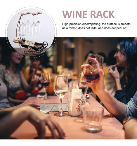 Estante Para Vasos Rojo Y Vidrio, Copa De Hierro Para Almace