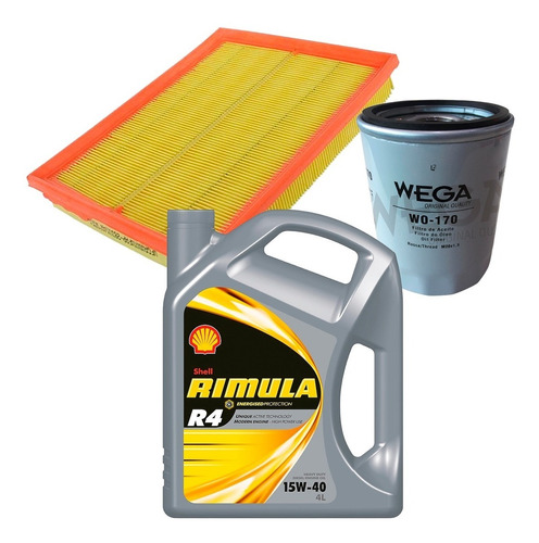 Kit Filtros Wega + Shell Rimula R4 15w40 Fiat Palio 1.7 Td