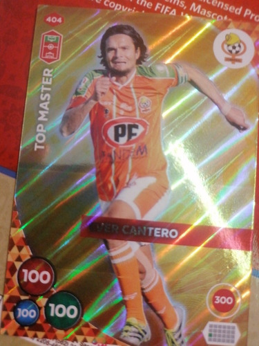 Carta Adrenalyn Fútbol Chileno 2019  Ever Cantero Top Master