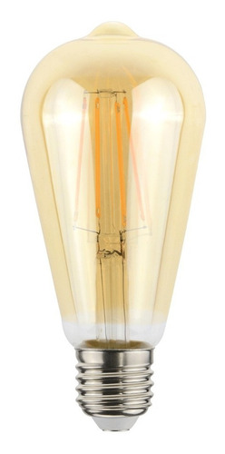 Imagen 1 de 3 de Lampara Led Pera Filamento St64 Golden 8w - Luz Cálida - E27