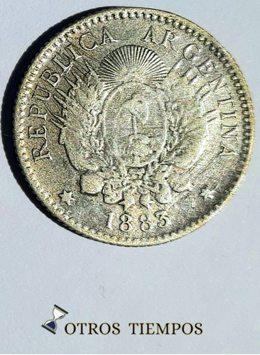 Moneda Argentina 10 Centavos De Patacon 1883  (plata)