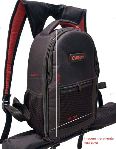 Mochila Canon P/ Camera, Lentes C/ Porta Tripé A36xl14xc24cm