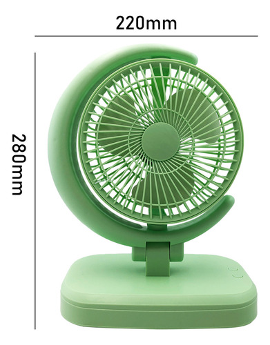 Ventilador Abanico De Escritorio Recargable Lampara Portatil