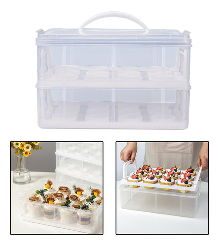 Contenedores De Almacenamiento Transparentes Para Cupcakes