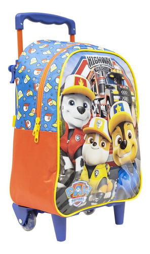 Mochila Escolar Rodinhas Patrulha Canina Xeryus Paw Patrol Cor Cinza-escuro