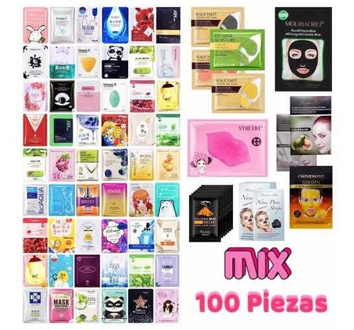 Imagen 1 de 10 de 100 Pz *surtido Mixto* Mascarillas Facial Ojos Labios Puntos
