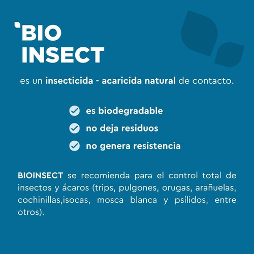 Insecticida Acaricida Liquido Organico Bioinsect 1 Litro