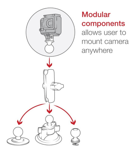 Imagen 3 de 6 de Base Bola Gopro Ram Mounts