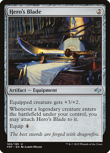 Carta Magic Hero's Blade Fate Reforged Mtg