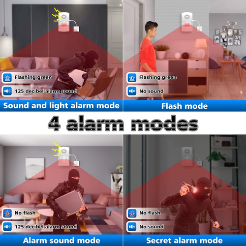Sensor De Movimiento Inteligente Inalámbrico, 4 Modos, Alarm