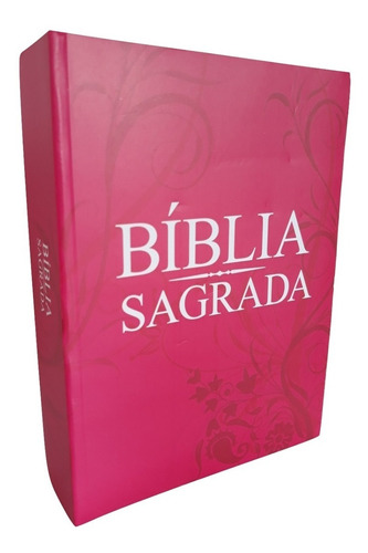 Bíblia Sagrada Católica De Luxo Capa Rosa 1776 Páginas