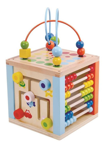 Cubo De Madera Didáctico 5 En 1 Tooky Toy