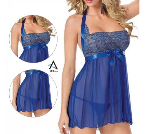 Babydoll Lenceria Sex Shop G-string Transparente