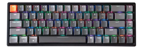 Teclado gamer bluetooth Keychron K6 QWERTY inglés US color negro con luz RGB