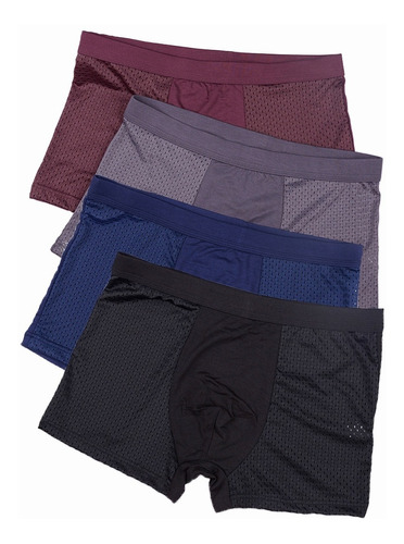 Paquete De 4 Boxers Calzoncillos De Malla Para Hombre