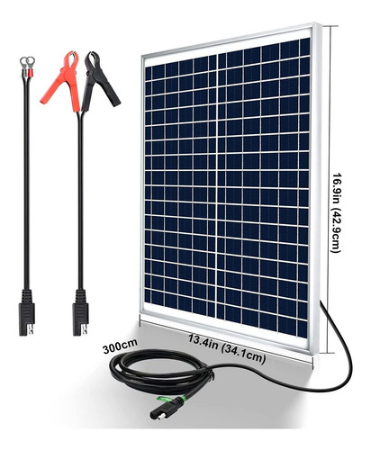 Eco-worthy Panel Solar De 10, 20, 30, 50 Watts Para Cargar B