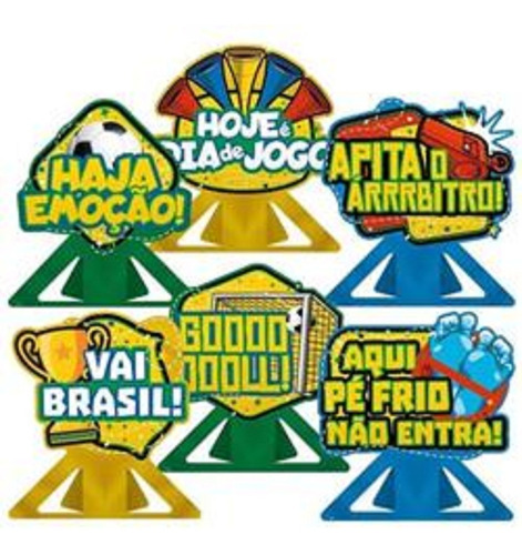 Decoração De Mesa Brasil Dia De Jogo Festa Aniversário