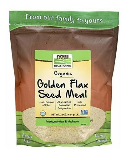 Now Foods Certified Organic Golden Flax Seed Meal,22-ounce (