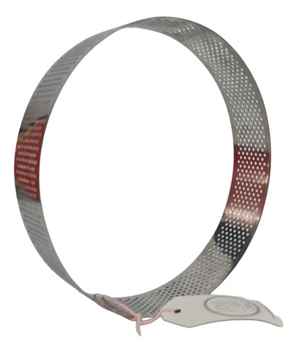 Molde Cintura Microperforada Acero Redonda 18cm Reposteria Color Gris