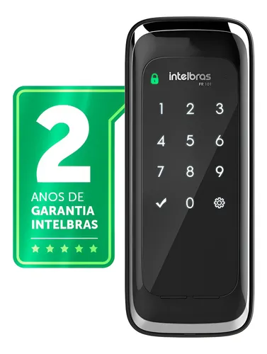 Fechadura Digital de Sobrepor Touch Screen FR 101 Preta Intelbras