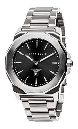 Perry Ellis Men Watch Waterproof Decagon Quartz Luminous Wat