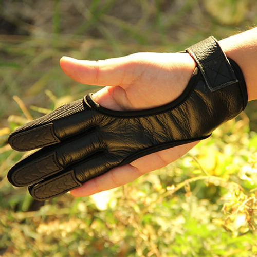 Suave arquería guantes schießhandschuh dedo protección con 3 dedo y