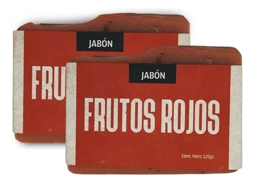 Jabón Frutos Rojos 2 De 120g Volviendo Al Origen Artesanal