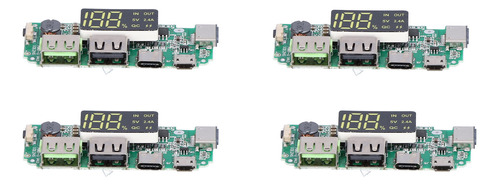 Placa De Carga Móvil De 4 Piezas, Módulo Dual Usb 5v 2.4a