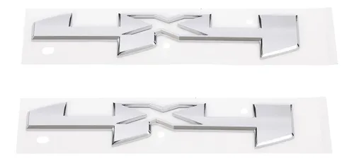 2pc 4x4 Camión De Camión Emblema 3d Platina De Calcomanía De