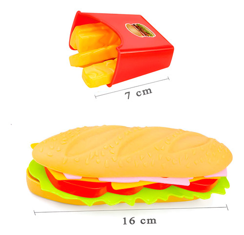 Sandwich De Juguete Encastre Con Papas Ingenio Didáctico