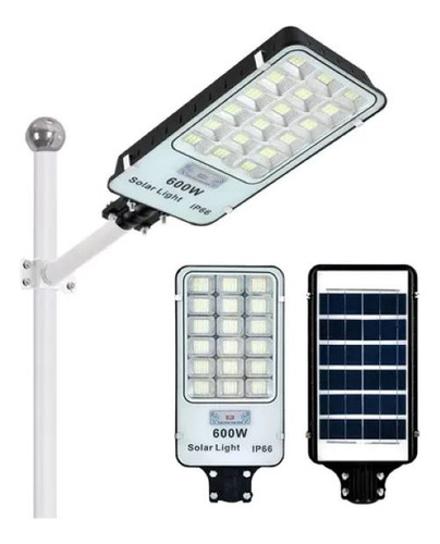 Pack X6 Foco Led 1000w Panel Solar Exterior Control Ip66