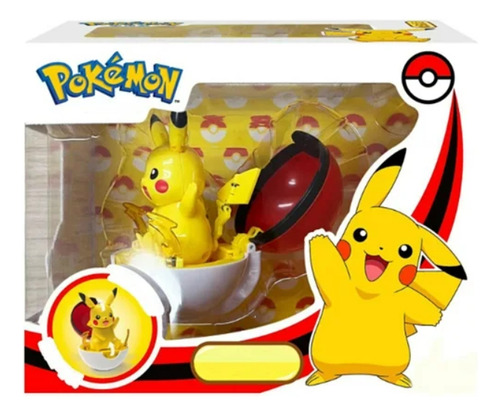 Juguete Pokemon / Pokebola Con Pikachu Adentro / Original