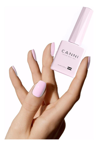 Canni Esmalte De Uñas De Gel Rosa Claro, 1 Unidad De Esmalte