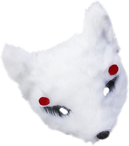 Kitsune Fox Masks Half Face: Furry Masks Cosplay Cat An...