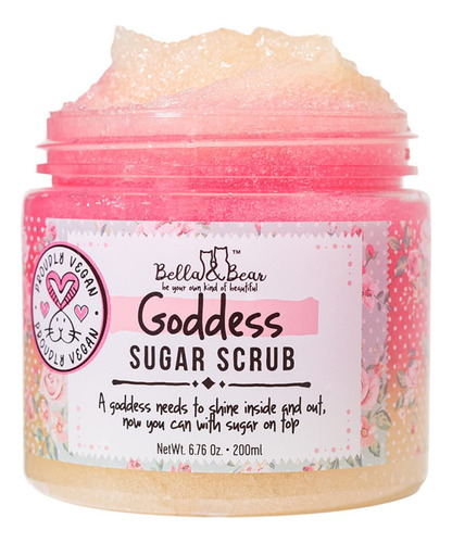 Bella And Bear Goddess Sugar Scrub, Sin Parabenos, Nueva Fra