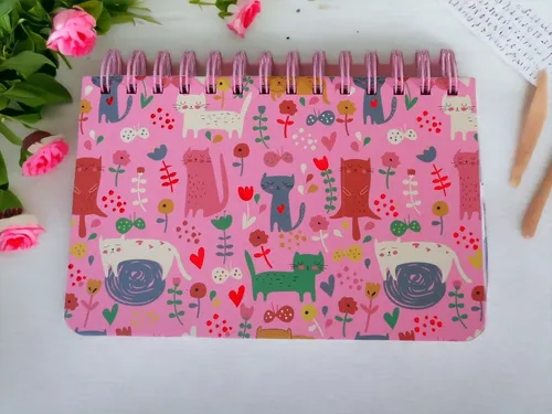 Agenda Planner Planificador Semanal Gatitos Con Espiral