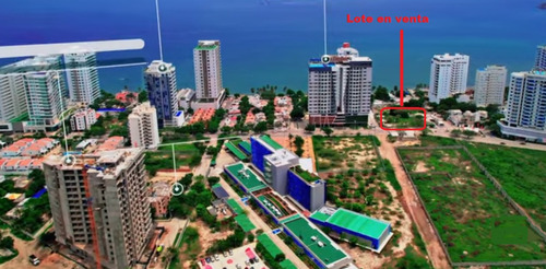 A 500 Metros Del Mar Lote  Ideal Para Proyecto Inmobiliario Turistico Playa Salguero- Rodadero Sur , Esquinero Sobre La Via Principal 