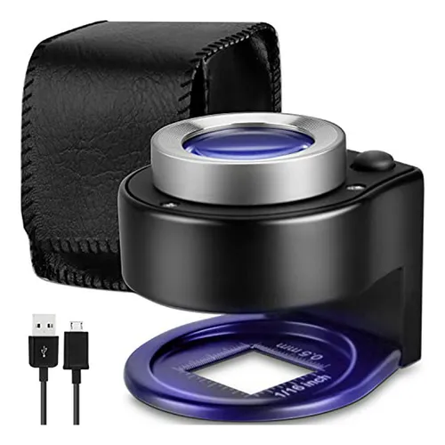 Lupa De 30x Con Luz Led Recargable Para Joyería Y Monedas