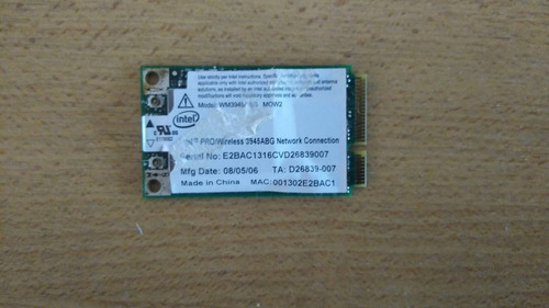 Placa Wifi Intel Notebook Packard Bell Alp-ajax-gdc