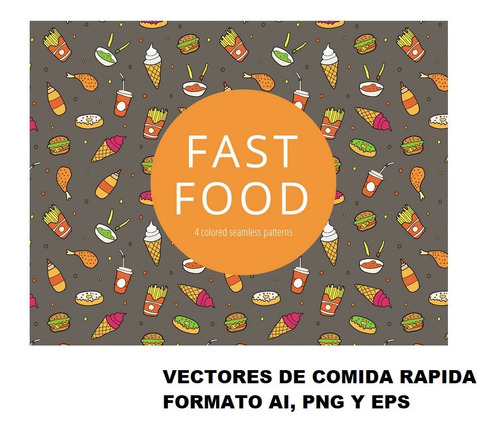 Vectores Comida Rápida Formato Ai Y Png