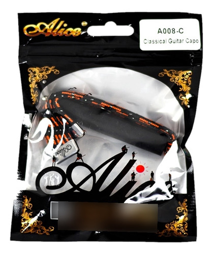 Capo Capotraste Cejilla Guitarra Alice A008-c Elastico