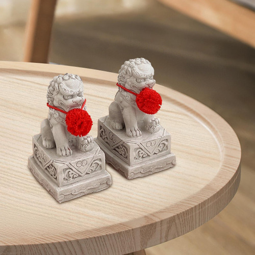 Estatuas De Perros Fu En Piedra: Conjunto De Figuras