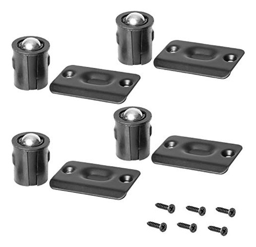 Ball Catch Door Hardware For Closet Or Cabinet, Black 4...