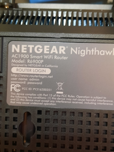 Netgear Nighthawk Ac1900 Smart Wifi R6900p (Usado)